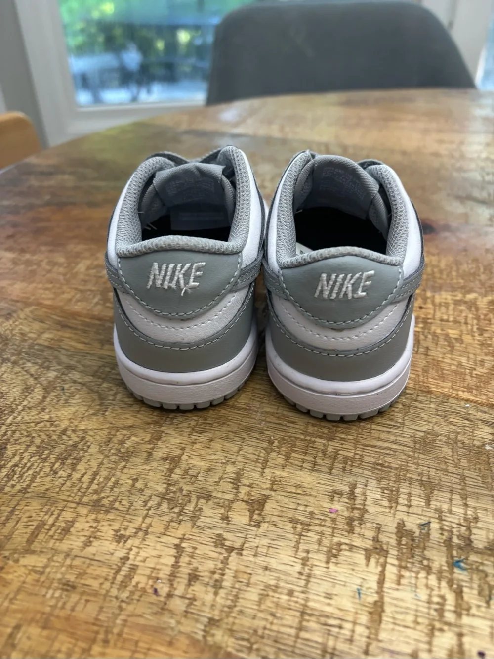 Nike Kids Nike Dunk Low in Gray and White